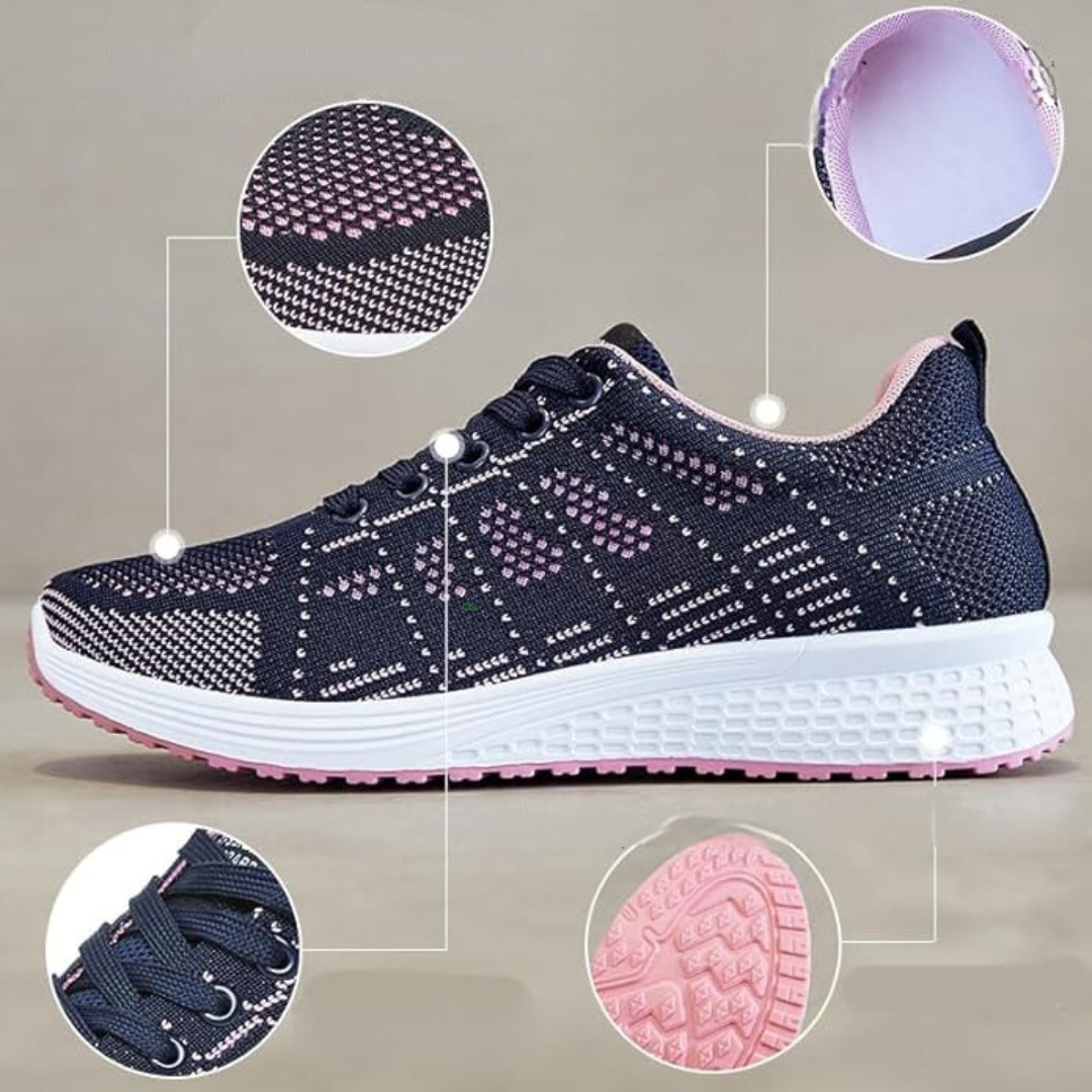 Chaussures plates en maille respirante pour femmes