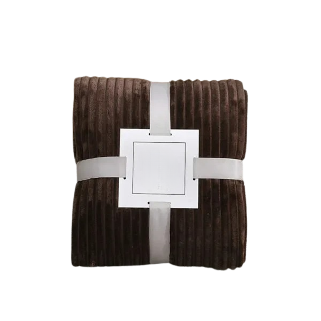 Couverture en flanelle rayée