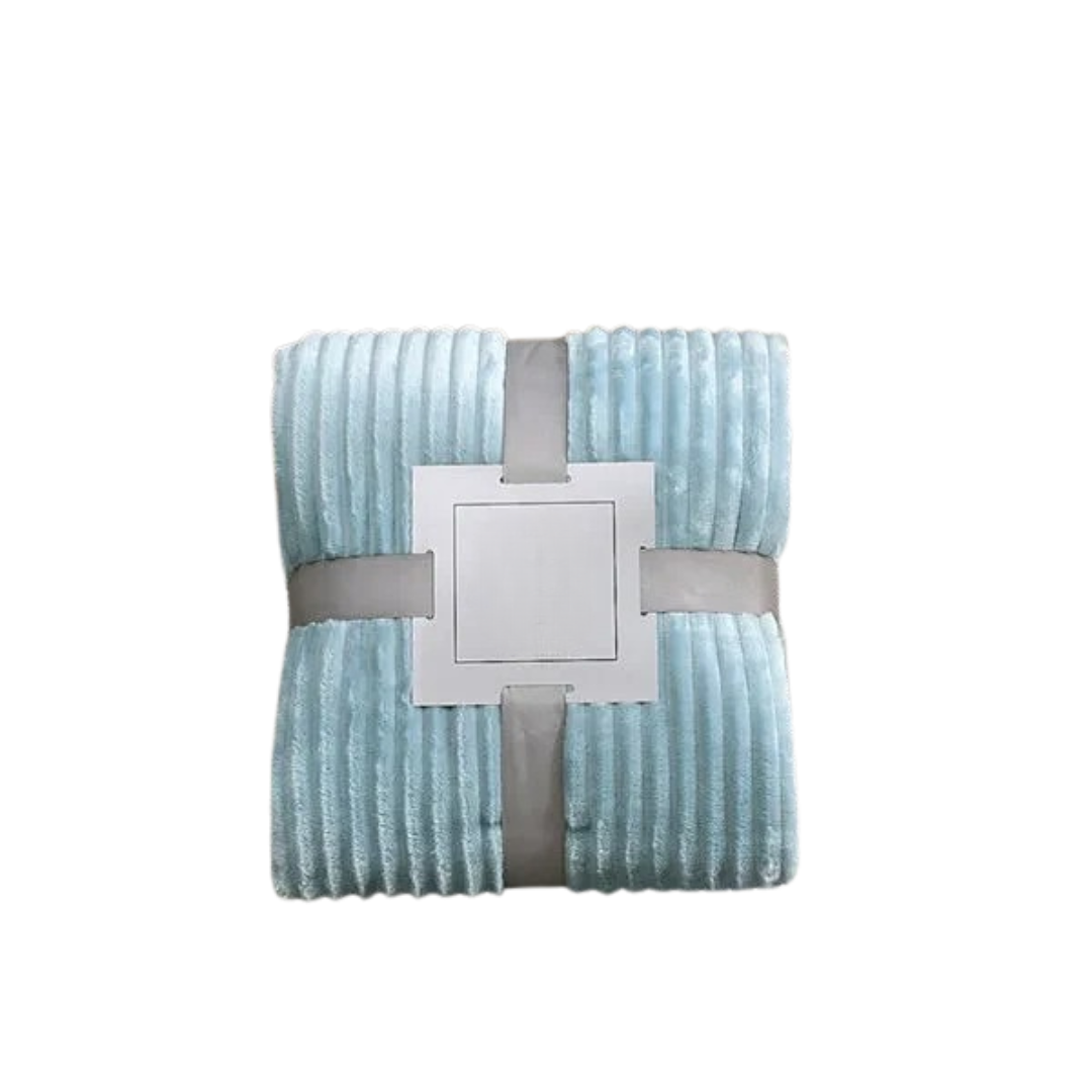 Couverture en flanelle rayée