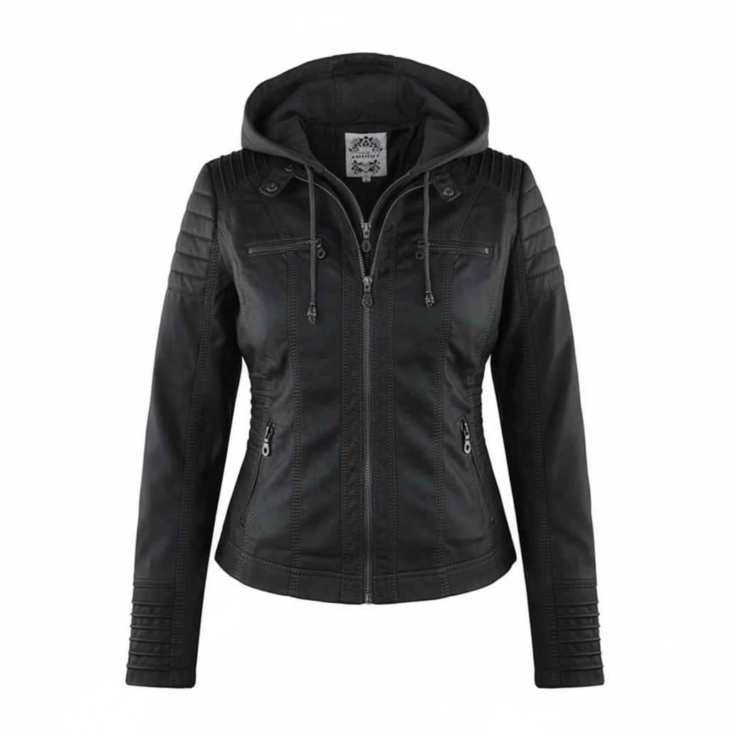 Veste Biker Femme avec Capuche Amovible 5