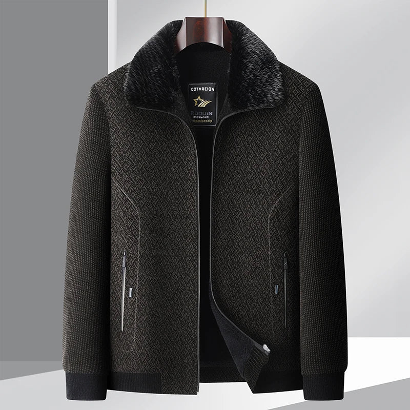 Veste Femme Chic à Col Fourré 1