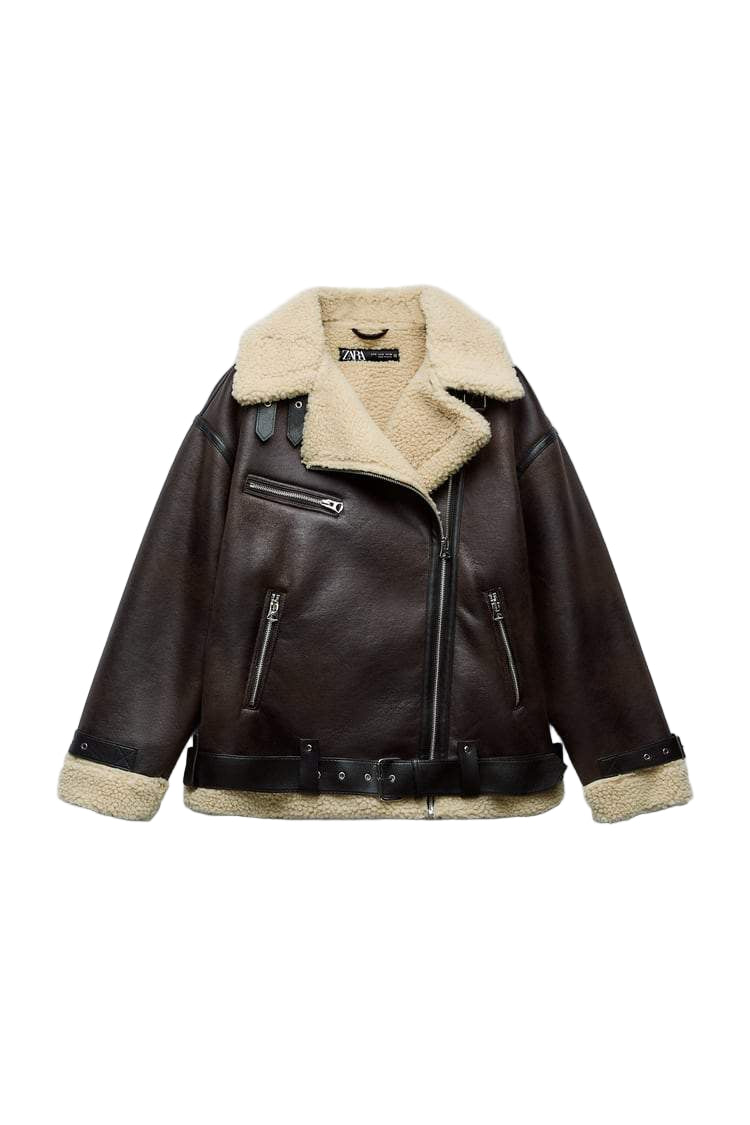 Veste Femme à Revers en Matériau Synthétique 0