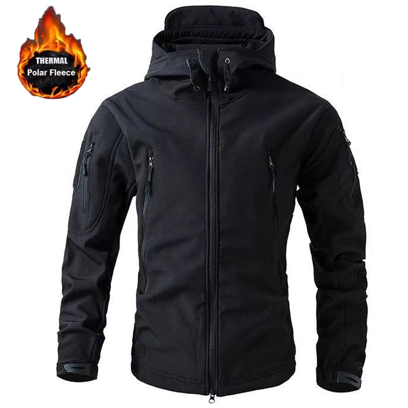 Veste Hiver Homme Imperméable Softshell Avec Doublure Polaire 6