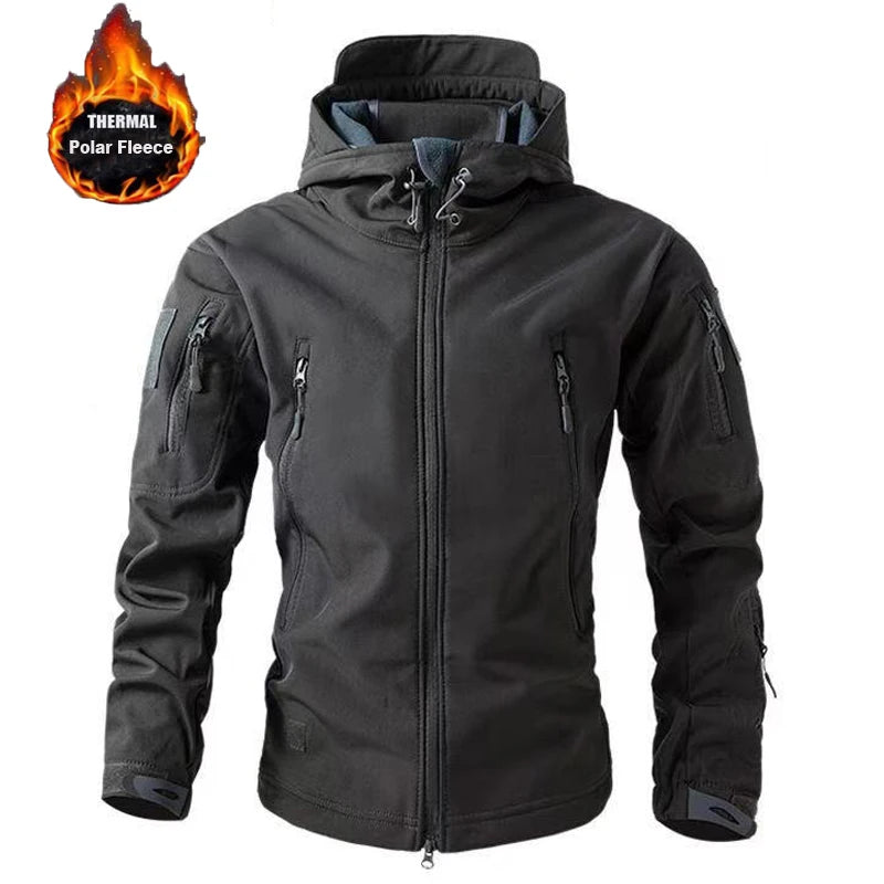 Veste Hiver Homme Imperméable Softshell Avec Doublure Polaire 7