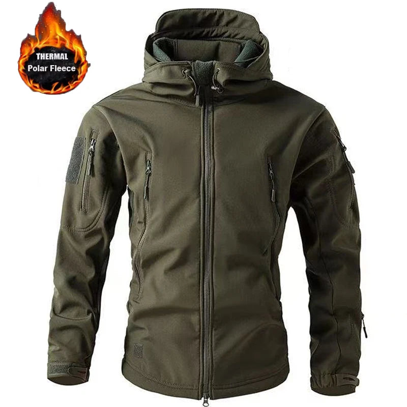 Veste Hiver Homme Imperméable Softshell Avec Doublure Polaire 8
