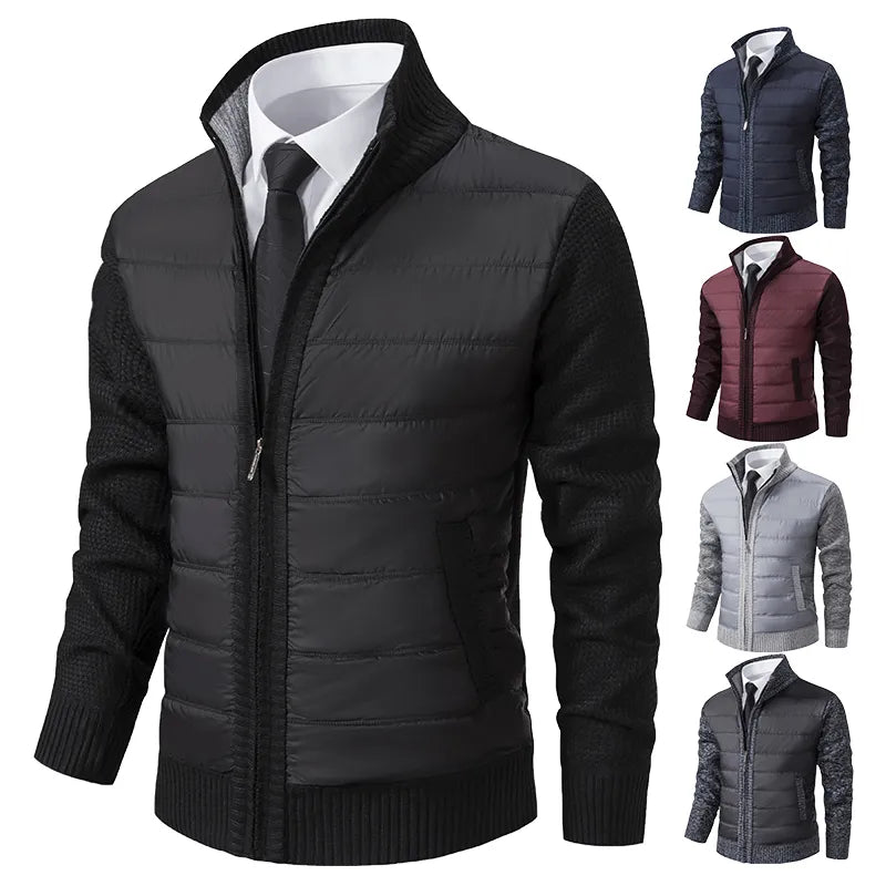 Veste Homme Matelassée avec Manches en Tricot 5