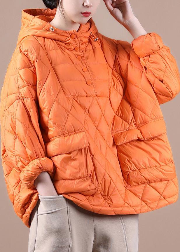 Veste à Capuche Femme Grande Taille Orange 1