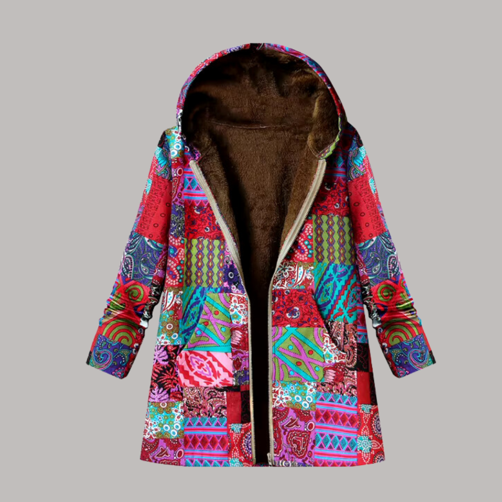 Veste à capuche Femme Patchwork Décontractée 5