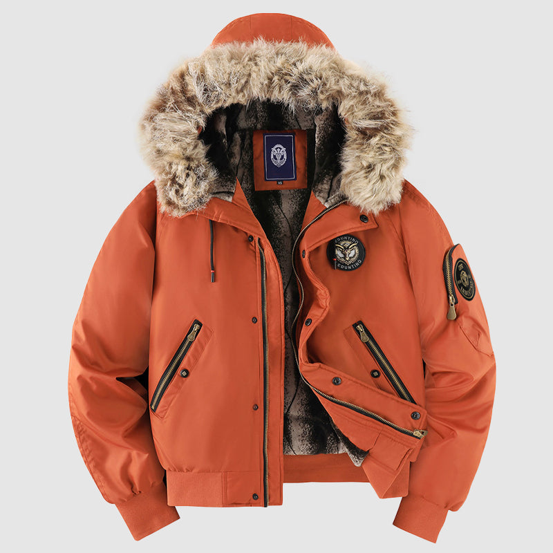 Veste d'hiver Bomber pour Hommes avec Capuche 4