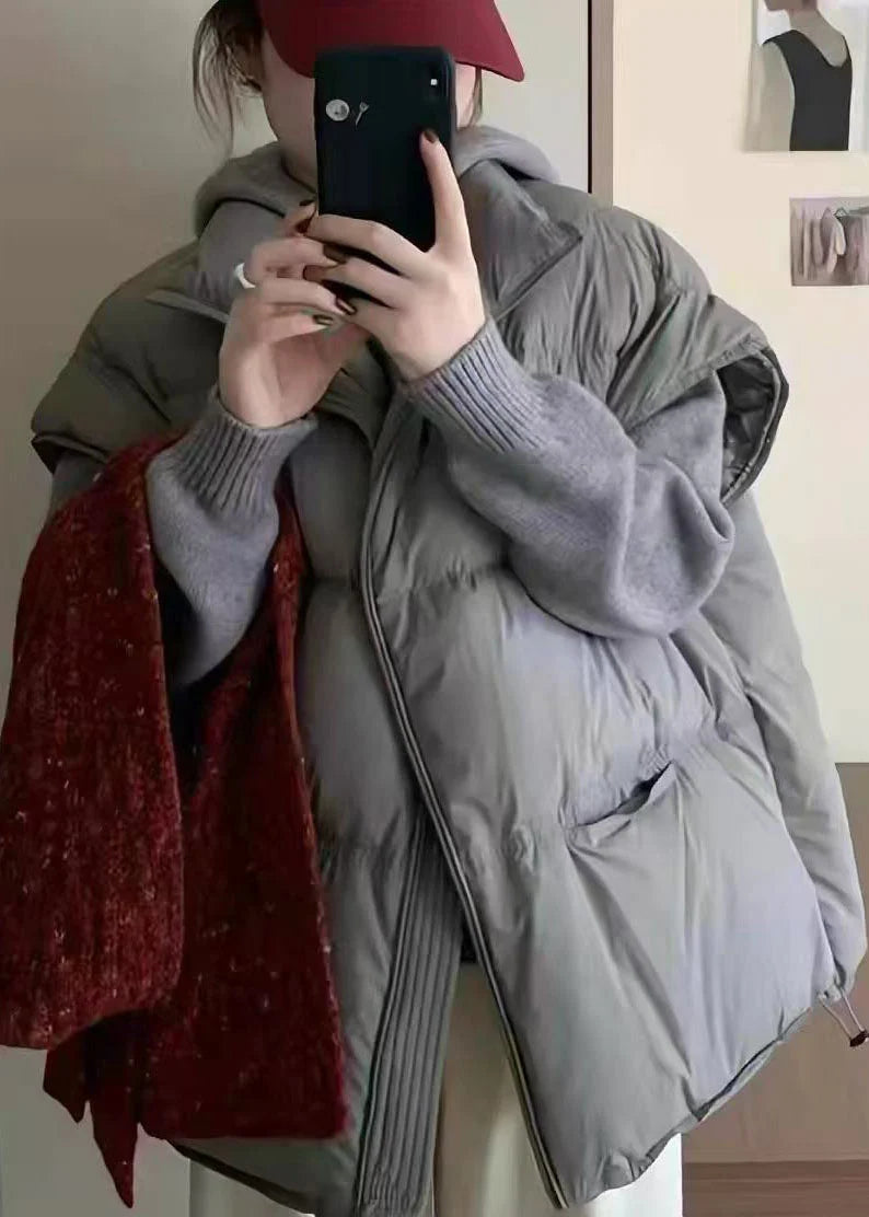 Veste d'hiver oversize à cordon de serrage pour femme 0