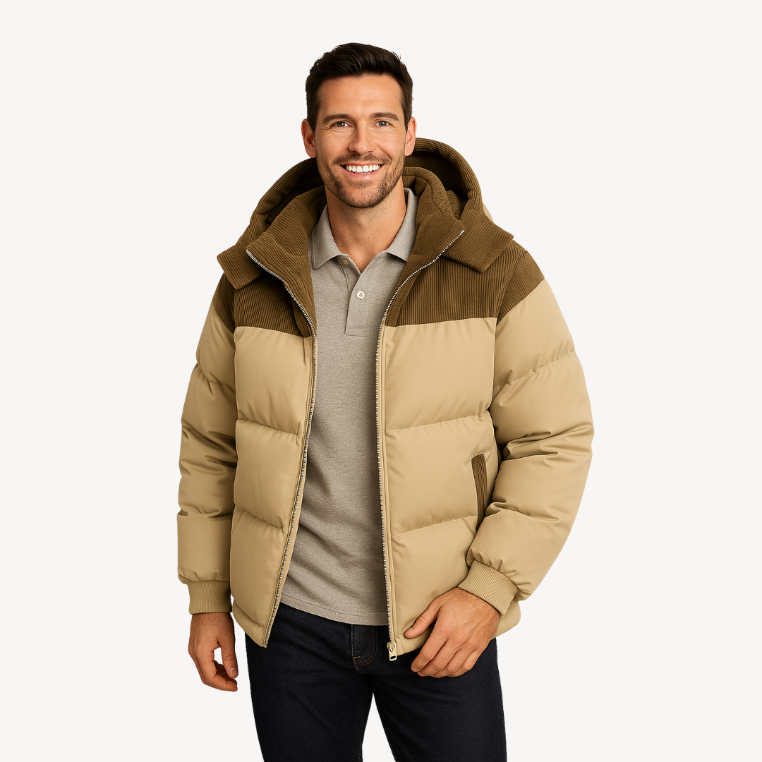 Veste d'hiver pour hommes à capuche moderne 1