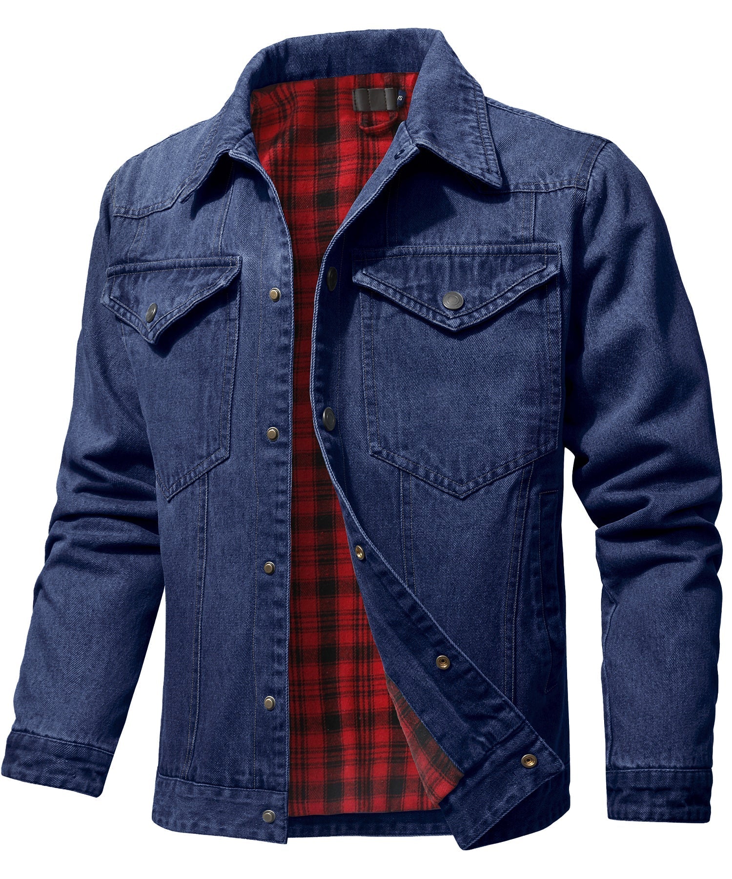 Veste en Jean pour Homme Style Décontracté avec Doublure en Flanelle 6
