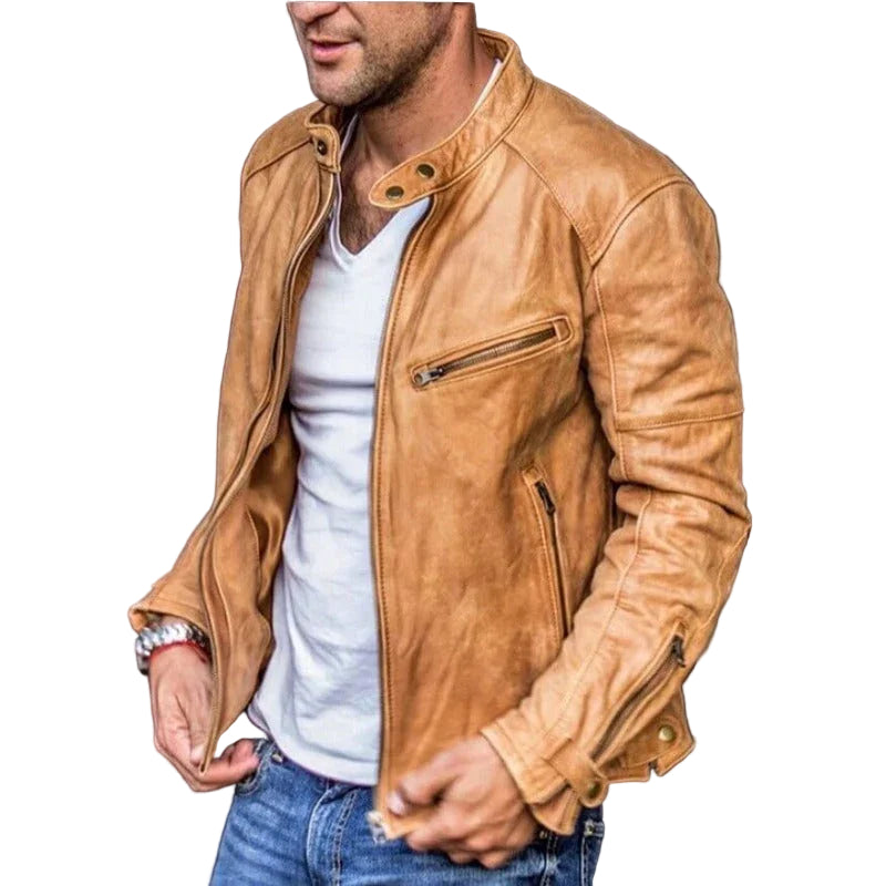 Veste pour hommes en cuir noir au style intemporel 0