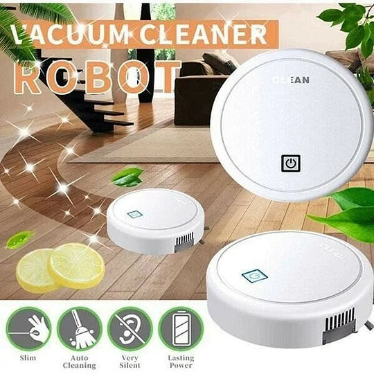 Aspirateur Robot Intelligent Sans Fil 3-en-1 Puissant Laveur Compact Plastique Durable-2