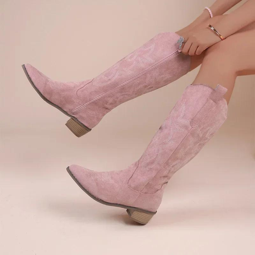 Bottes de cow-boy western brodées pour femmes