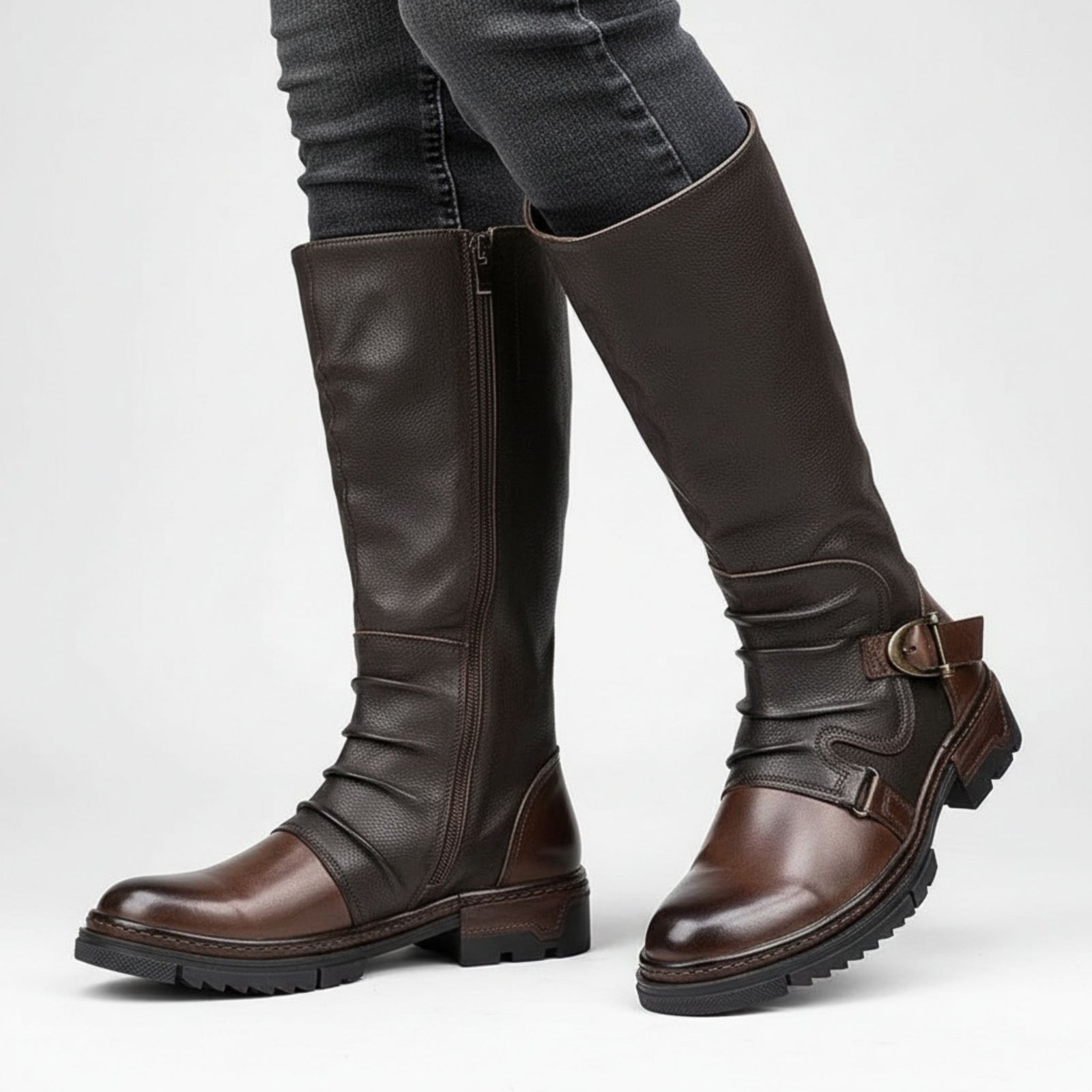 Bottes Hiver Homme Cuir Élégantes Hautes pour Hommes