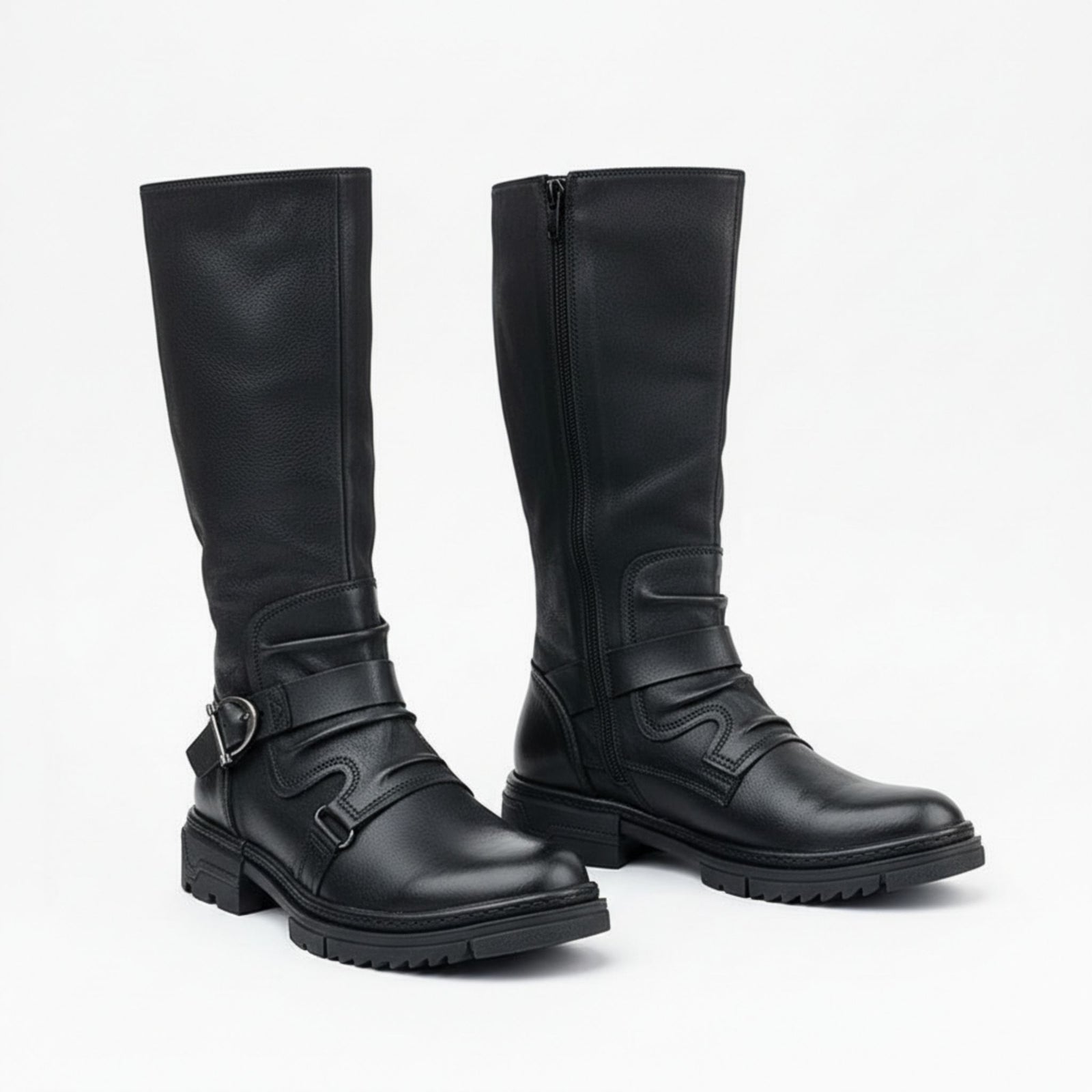 Bottes Hiver Homme Cuir Élégantes Hautes pour Hommes