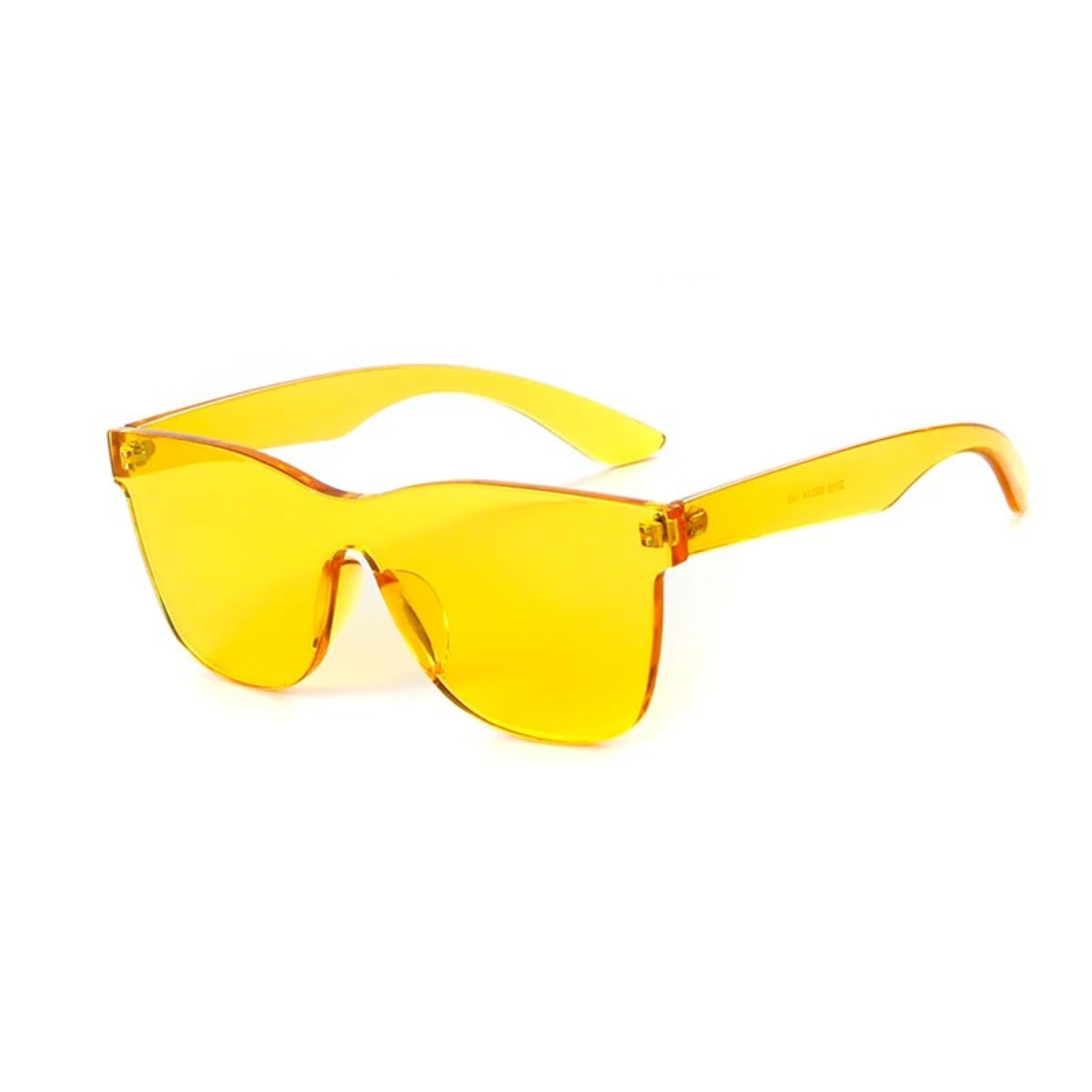 Lunettes de soleil carrées sans monture Candy Colors