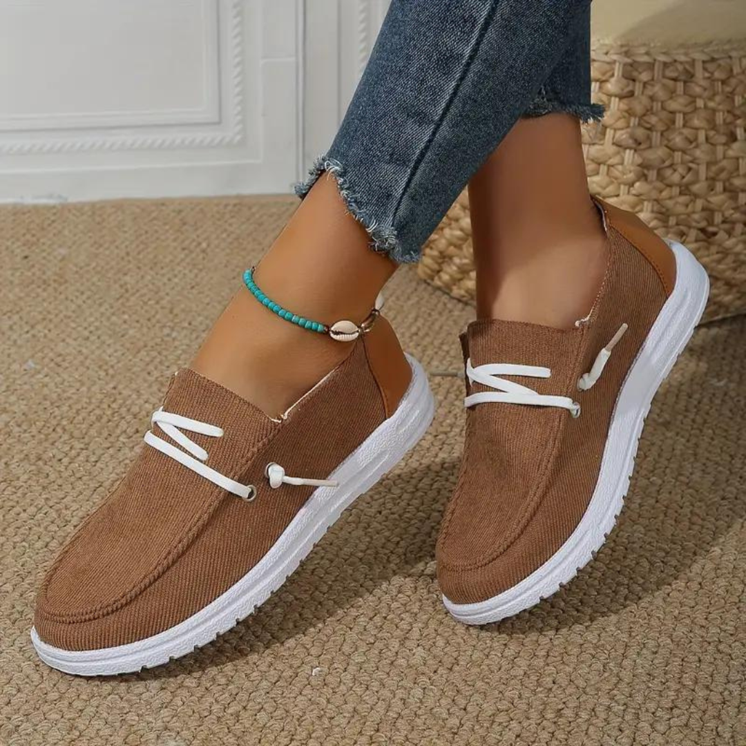 Chaussures respirantes en velours côtelé pour femmes