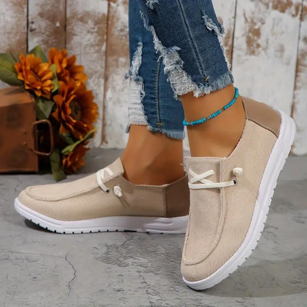 Chaussures respirantes en velours côtelé pour femmes