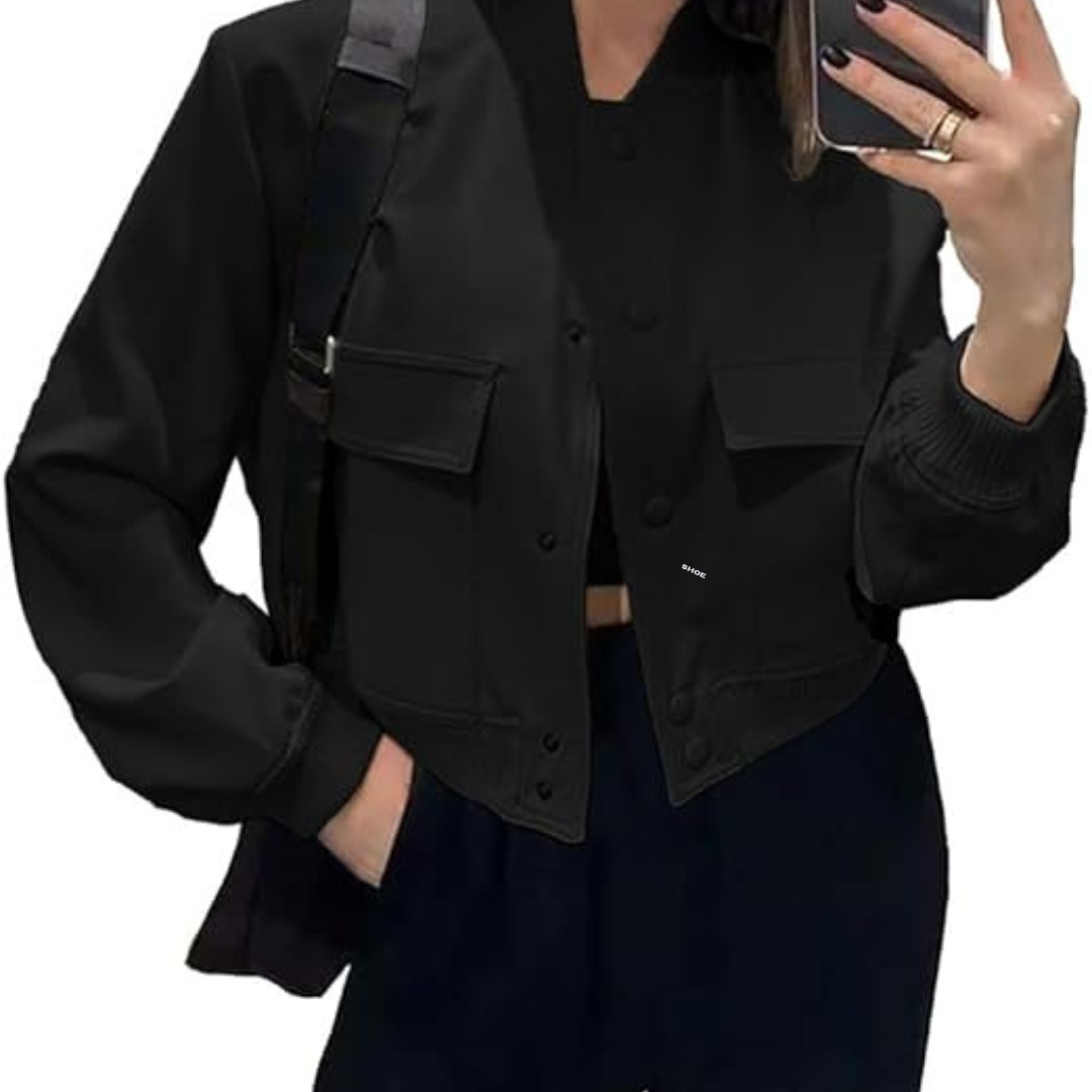 Blouson aviateur court pour femme