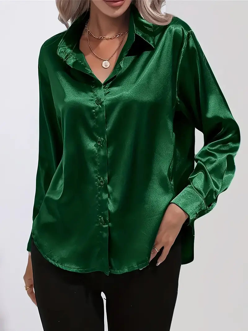 Chemise Femme Longue Élégante avec Boutons en Coton Chic-6
