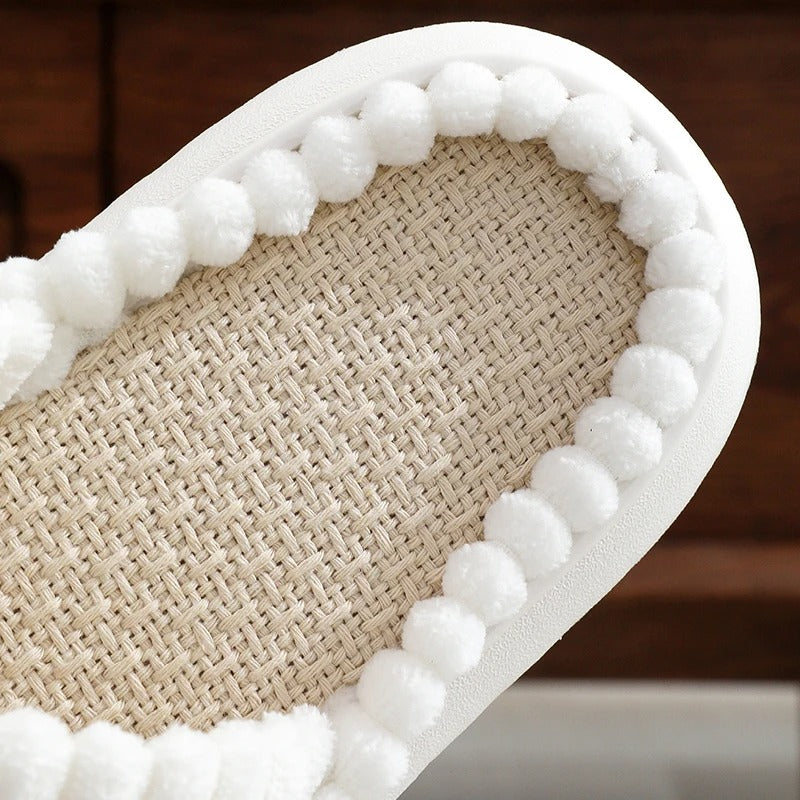 Chaussons de salle de bain antidérapants à bout ouvert