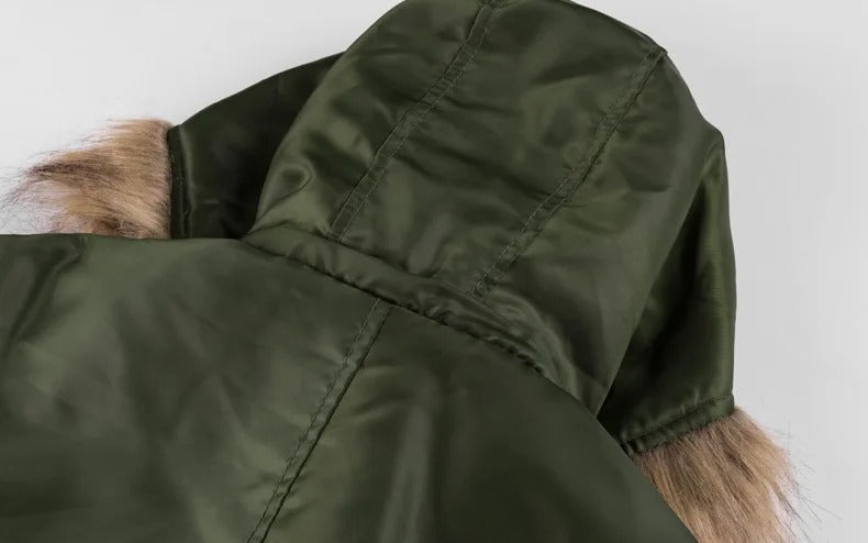 Blouson bombardier en peluche épaisse pour hommes