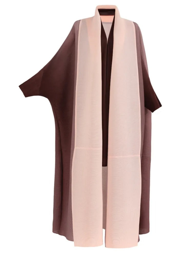 Trench-coat plissé dégradé pour femmes