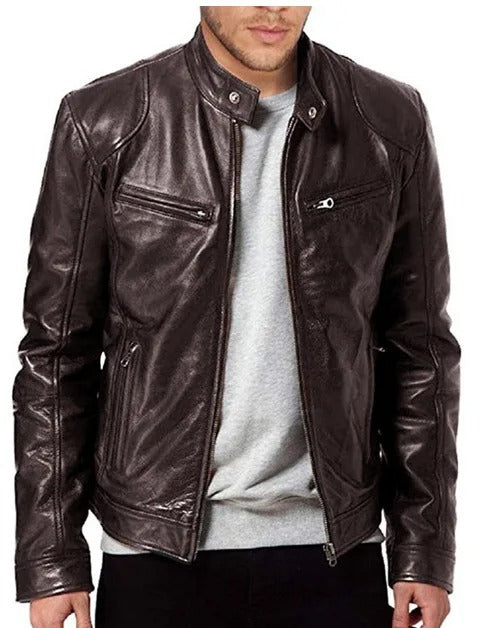 Veste de moto slim pour hommes