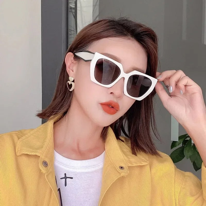 Lunettes de soleil rondes à œil de chat