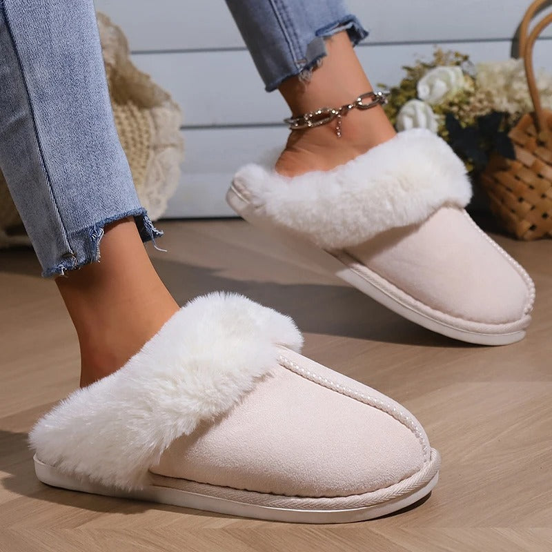 Chaussons d'intérieur en peluche pour femmes