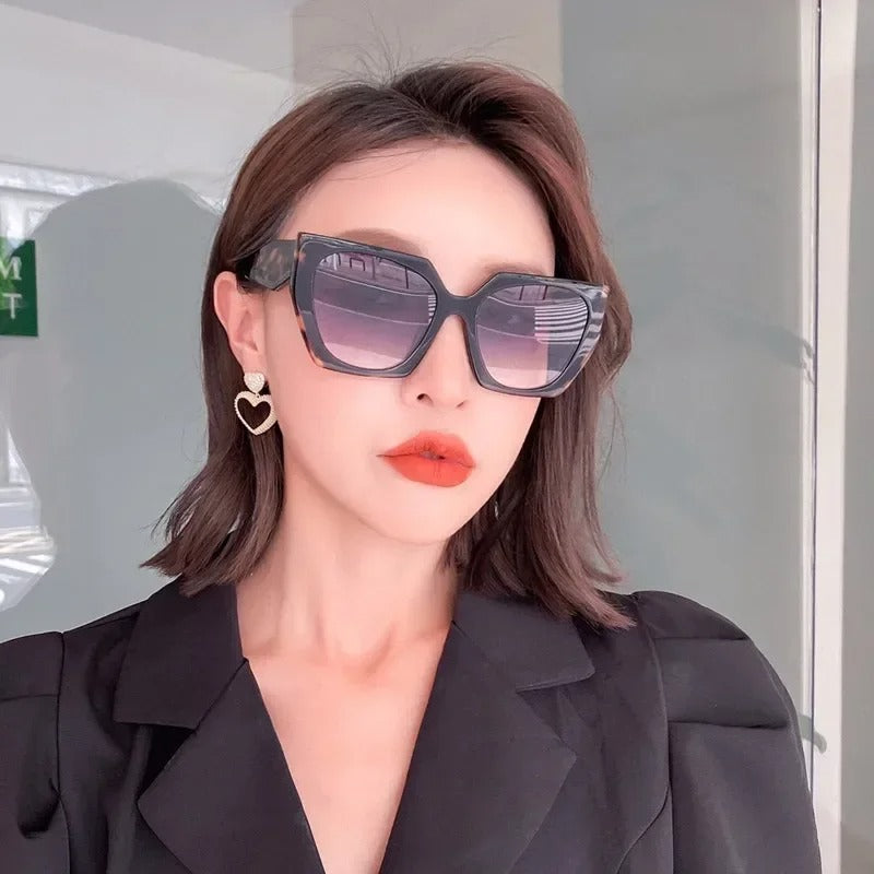 Lunettes de soleil rondes à œil de chat