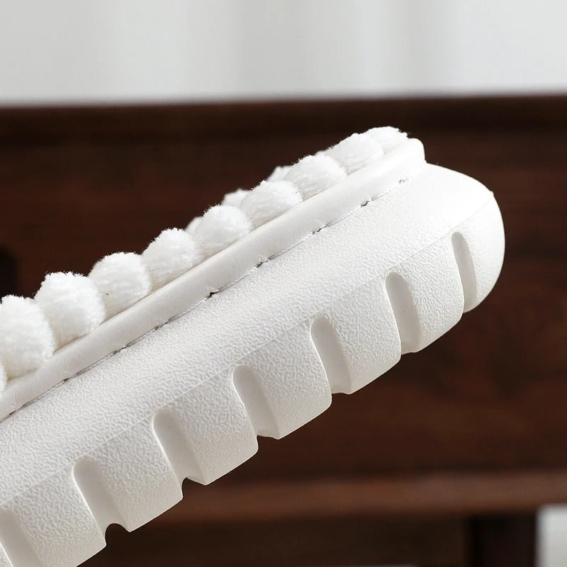 Chaussons de salle de bain antidérapants à bout ouvert