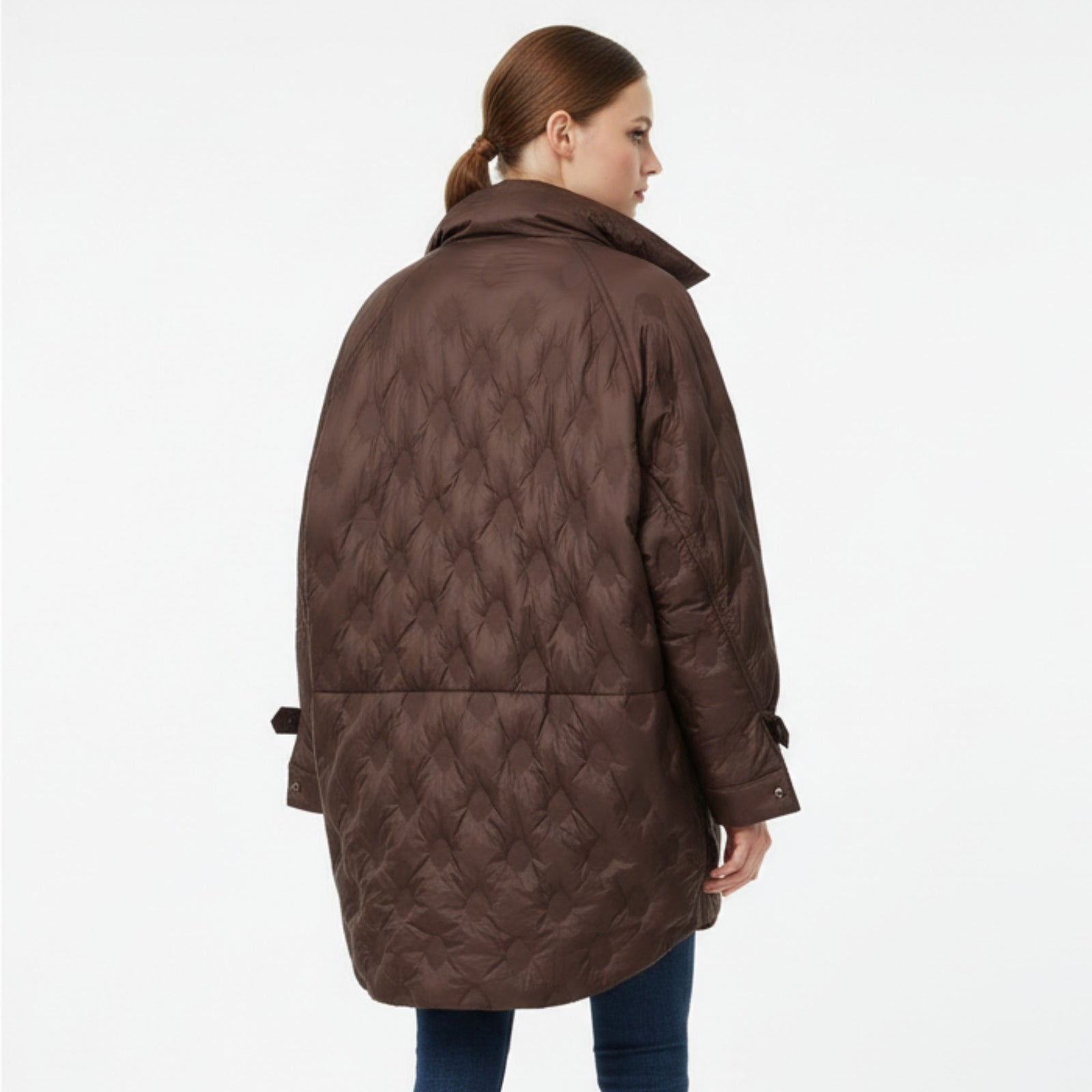 Doudoune Longue Hiver à Col Montant pour Femme