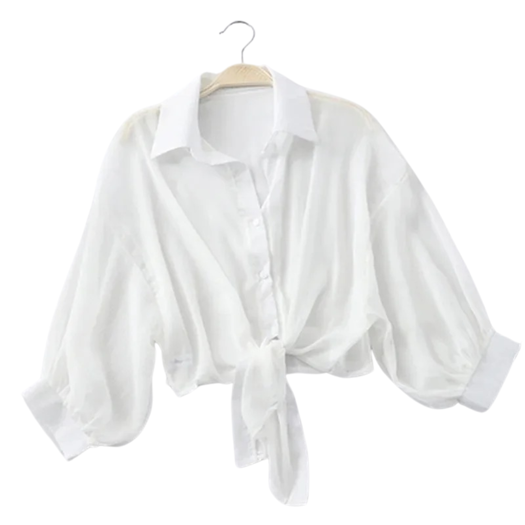 Chemise décontractée en mousseline de soie