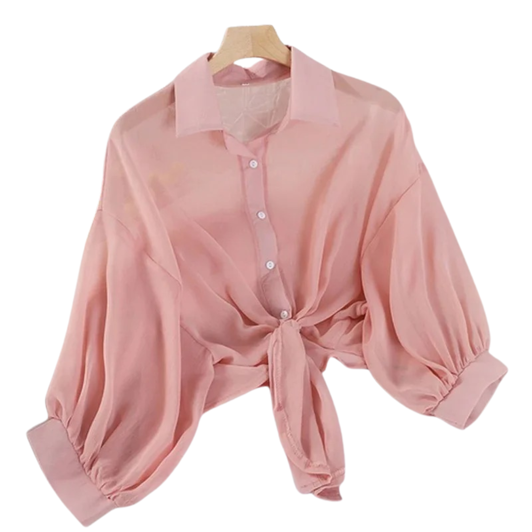 Chemise décontractée en mousseline de soie