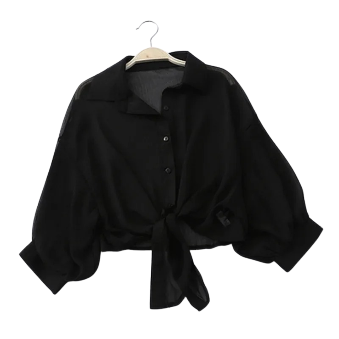 Chemise décontractée en mousseline de soie