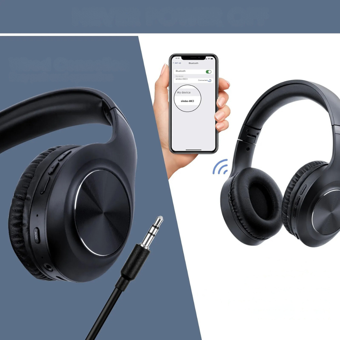 Casque sans fil supra-auriculaire pliable