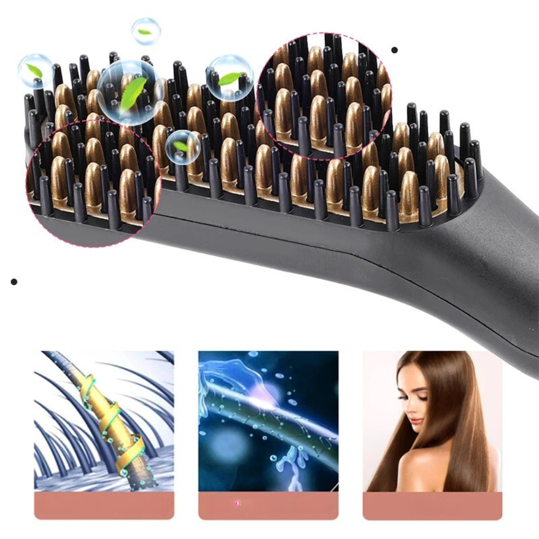 Brosse à lisser les poils de barbe pour homme