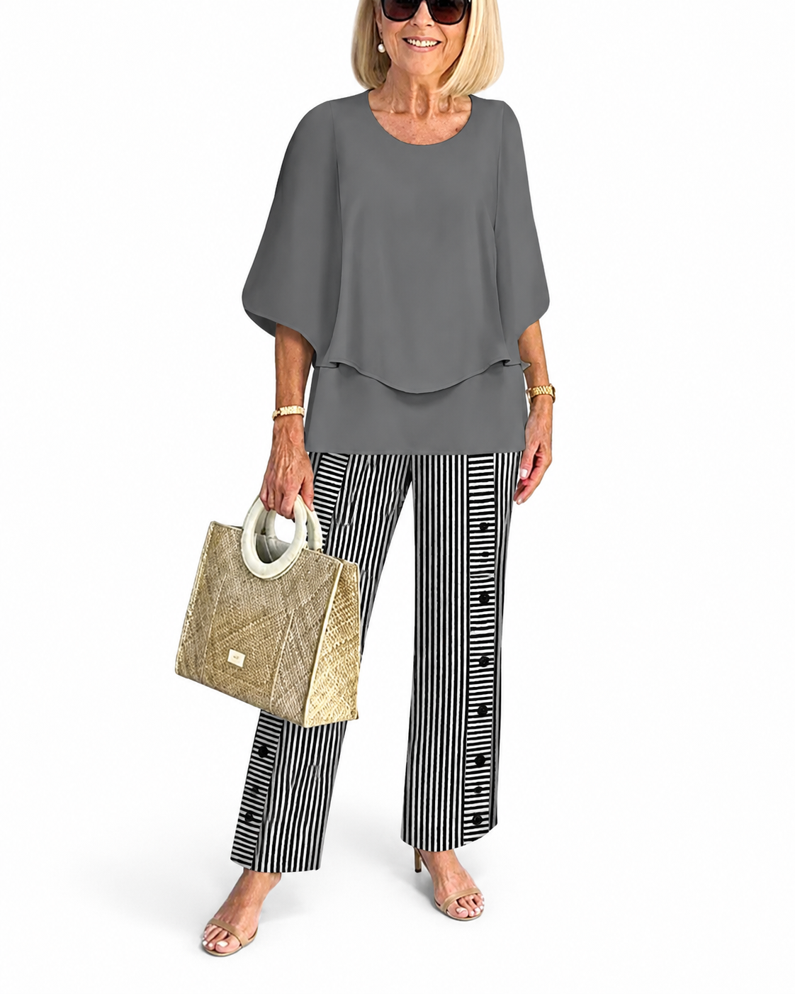 Ensemble Tailleur Femme Chic Polyvalent Deux Pièces