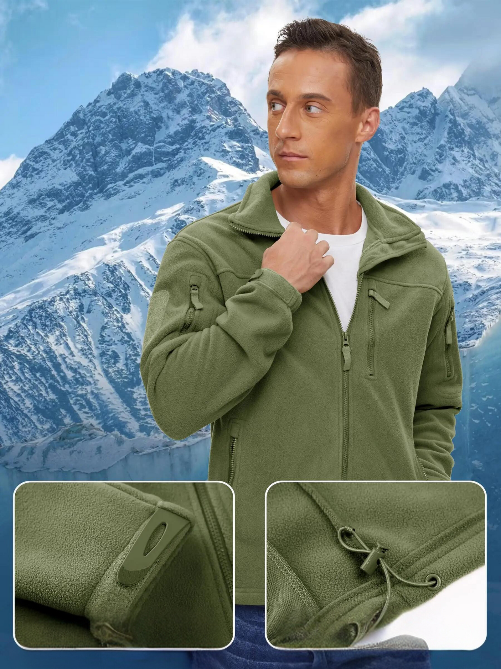 Veste polaire zippée pour hommes