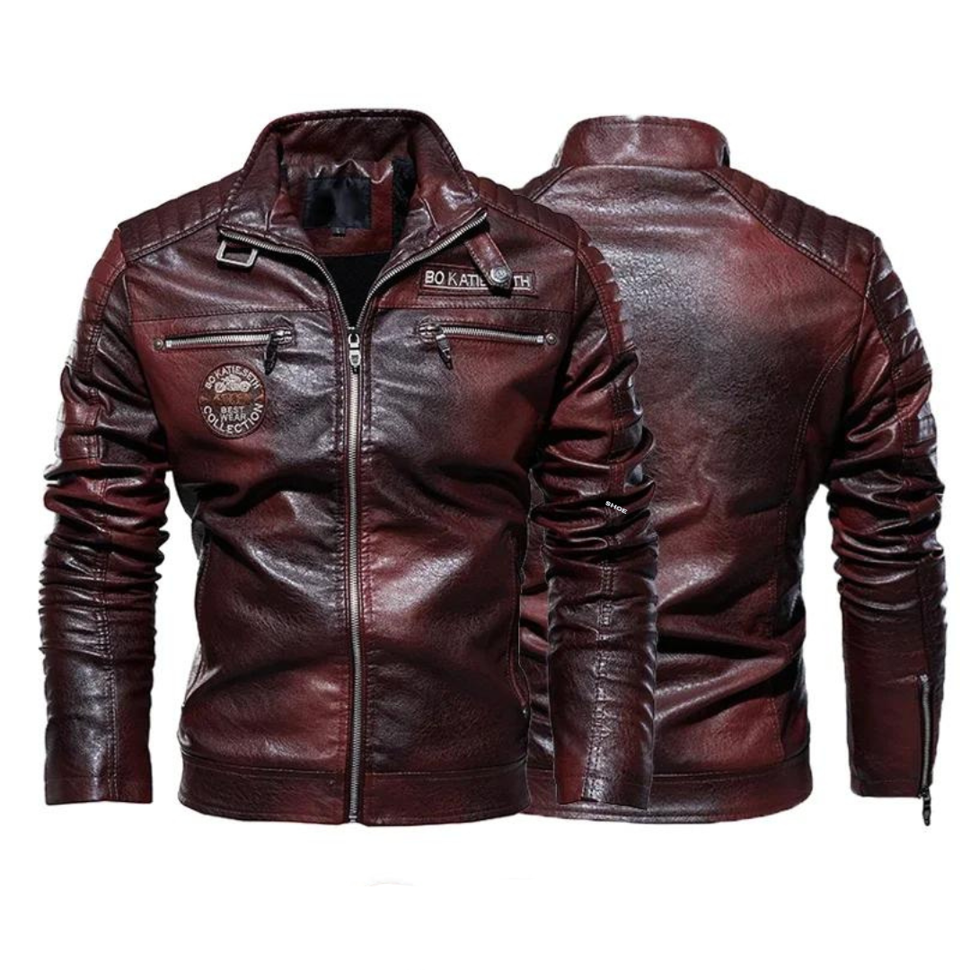 Veste en cuir polaire pour hommes