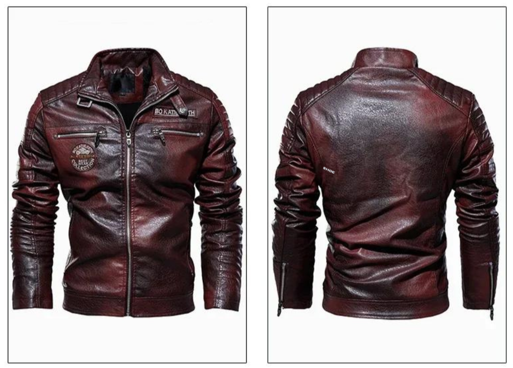 Veste en cuir polaire pour hommes