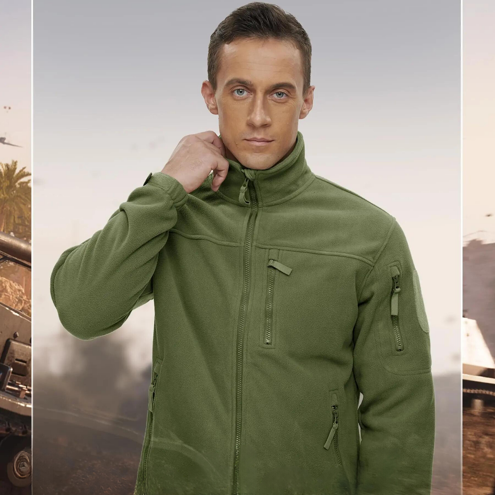 Veste polaire zippée pour hommes