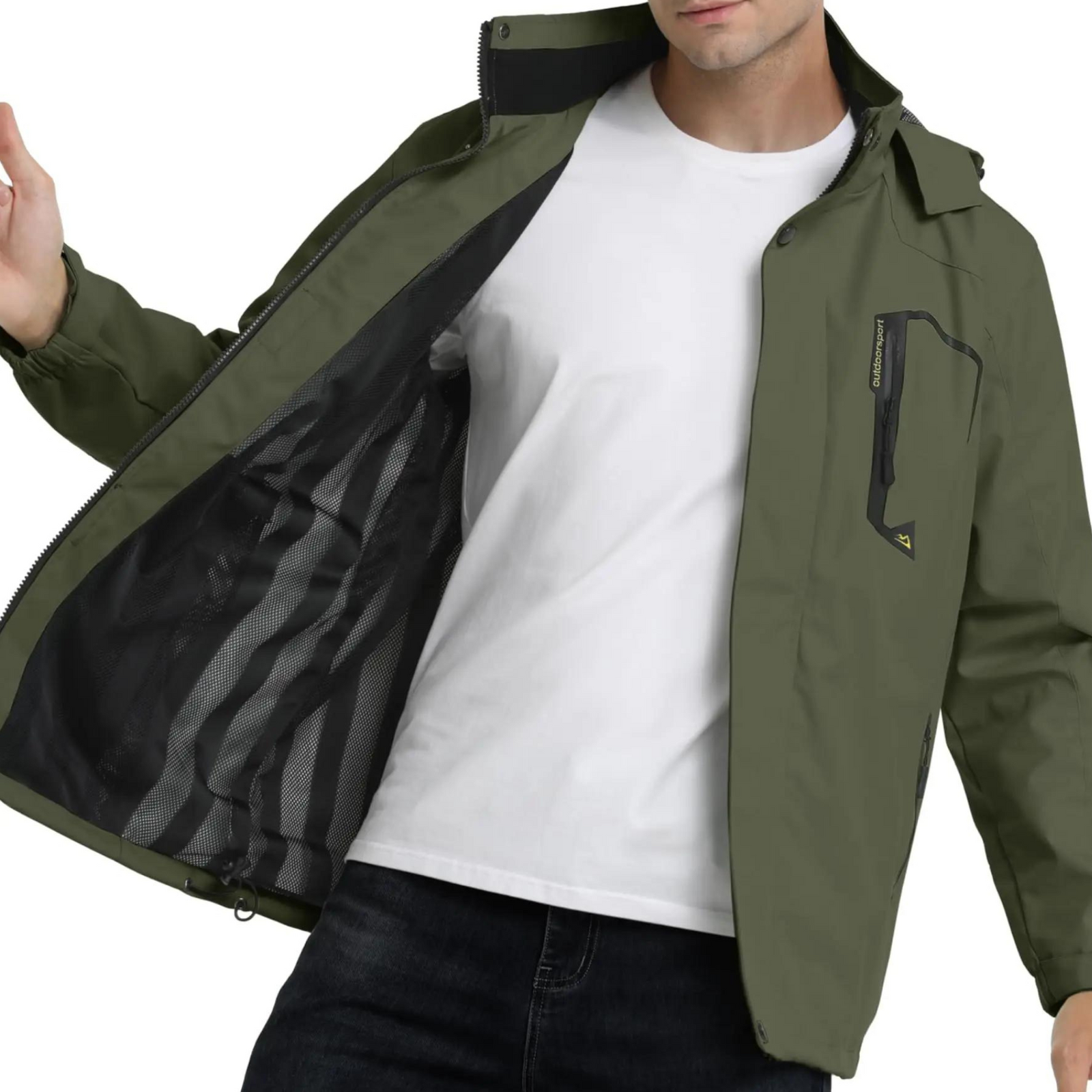 Veste de ski polaire à capuche pour hommes