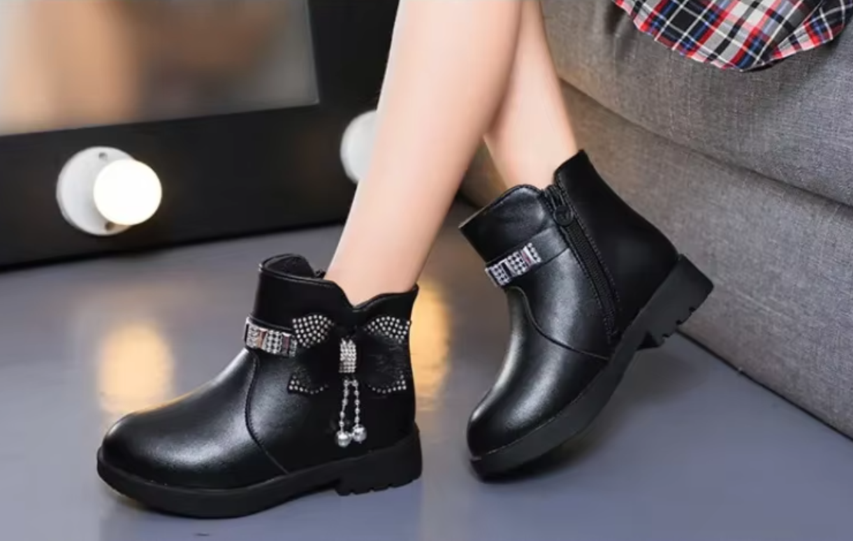 Bottes en cuir chaudes pour filles