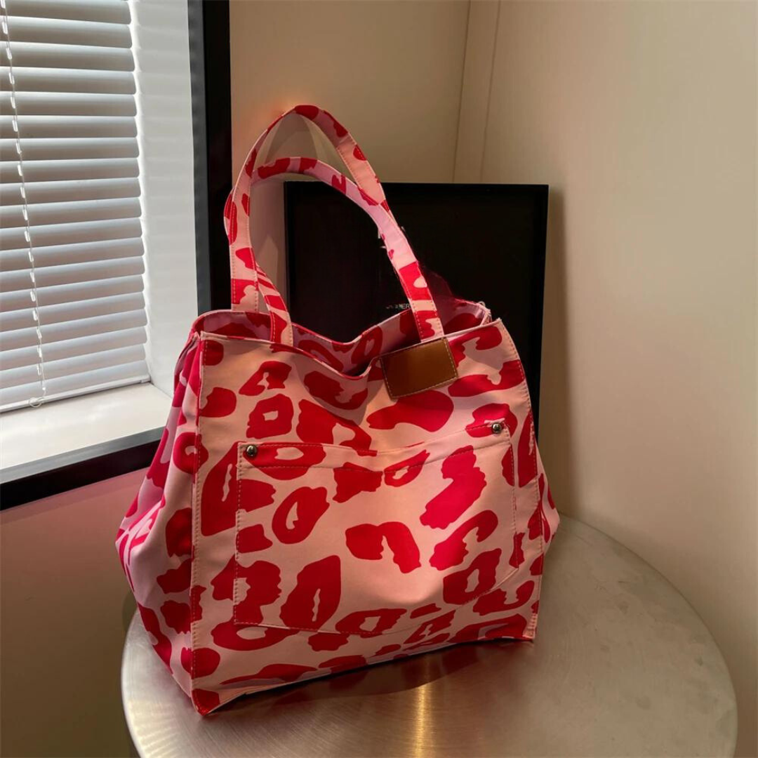 Sac à bandoulière oversize imprimé léopard