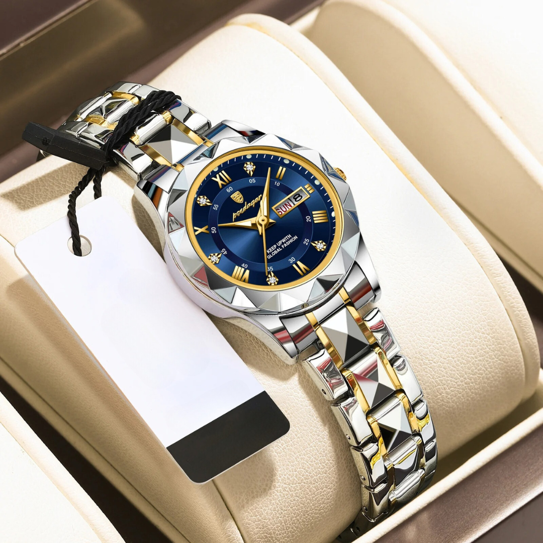 Montre de luxe en acier inoxydable pour femmes