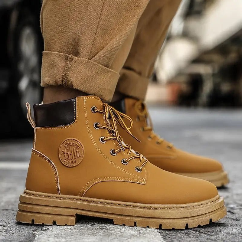Bottes en cuir rétro pour hommes